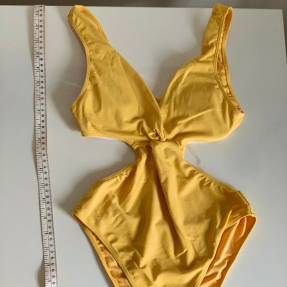 Forever 21 Swim Yellow Twisted Size One Piece Swimsuit Poshmark